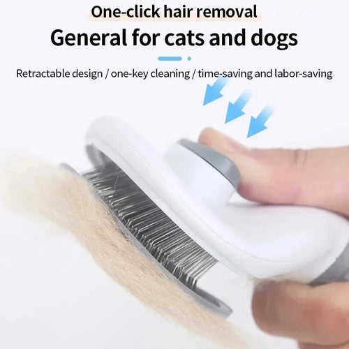 Brosse de toilettage anti-poils pour chat et chien Pawtiko - utilisation sur un chat