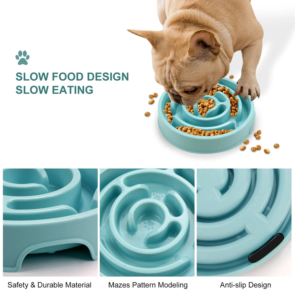 Gamelle anti-glouton pour chien Pawtiko - chien en train de manger