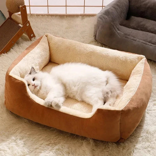 Coussin cocon moelleux pour chat Pawtiko - vue principale