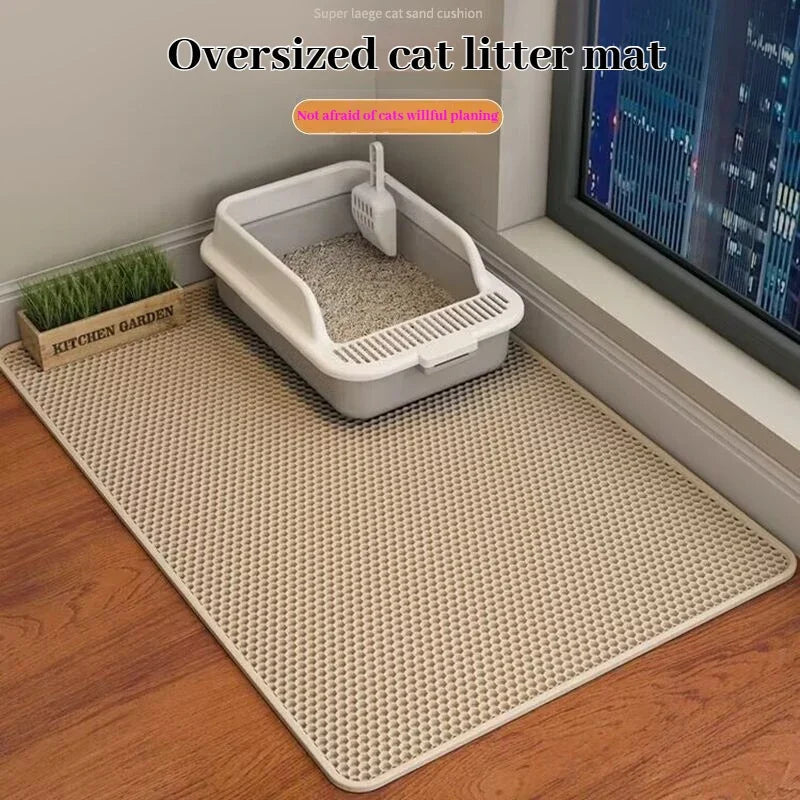 Tapis piège à litière pour chat Pawtiko - base imperméable